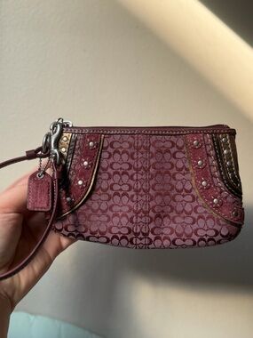 Rare Vintage Burgundy
Coach Wristlet Clutch
